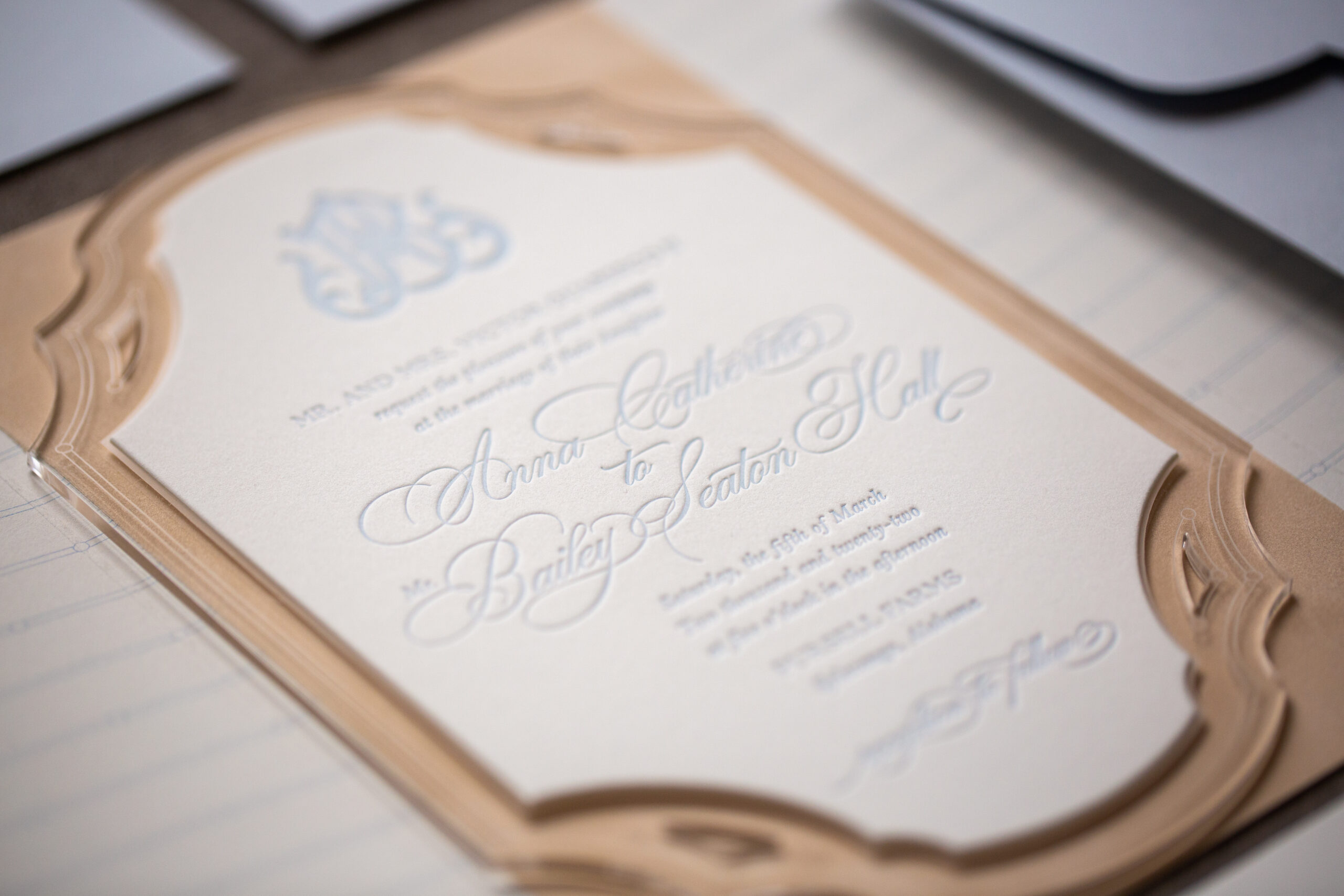 Custom wedding invitations by Paperhaus are picture-perfect for this Southern wedding by CONFERO.