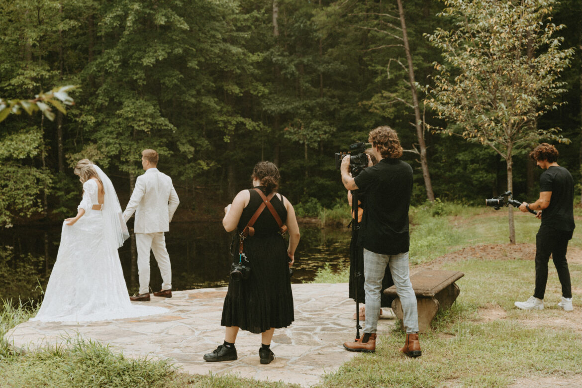 Wedding videographers capture the bride and groom before their Southern wedding for our article, "A Focus on Film."