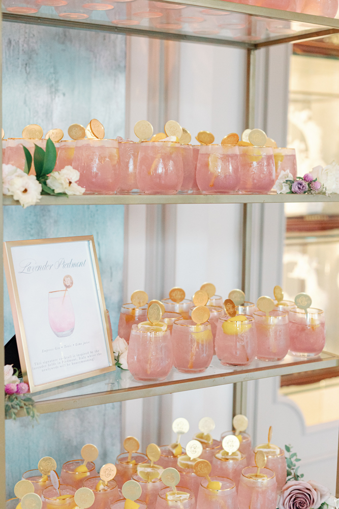 The cocktails are ready for Birmingham wedding guests at Grand Bohemian Hotel Mountain Brook.