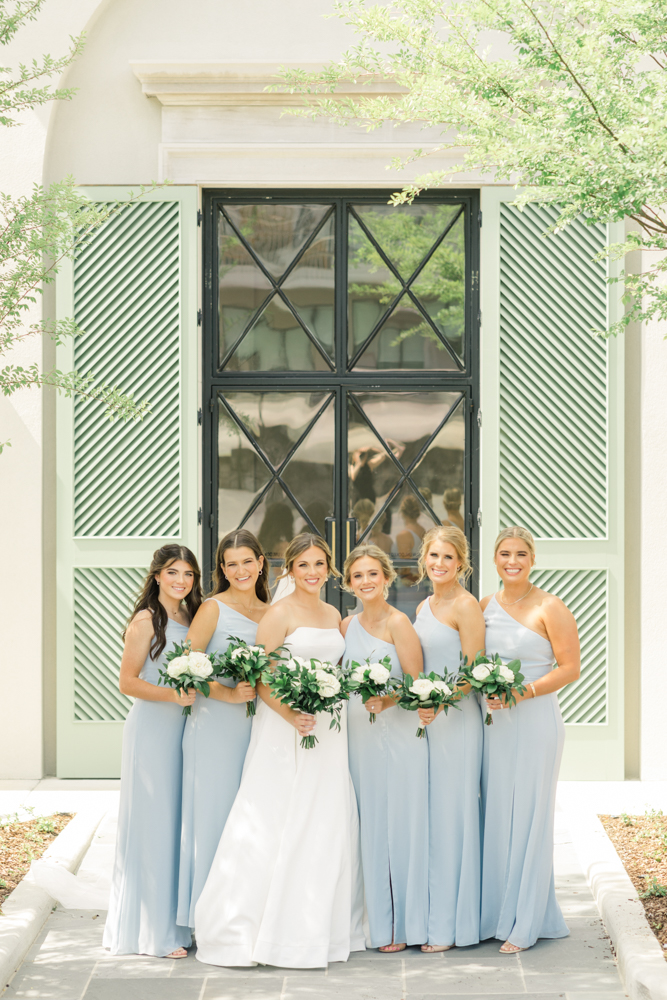 A bridal party prepares for the wedding ceremony at The Farrell.