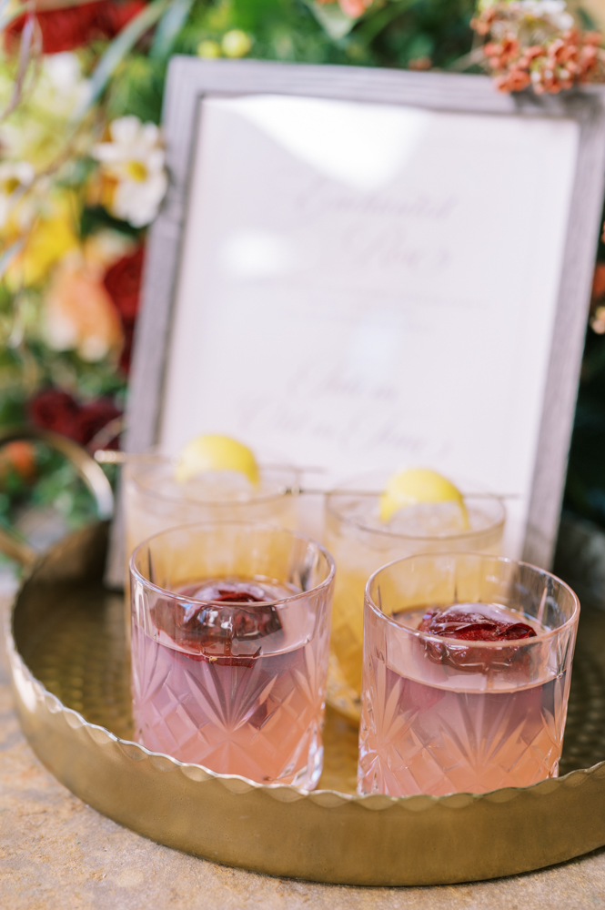 B&B Beverage Management prepares cocktails for this fall wedding feature at Otter Creek Farmstead.