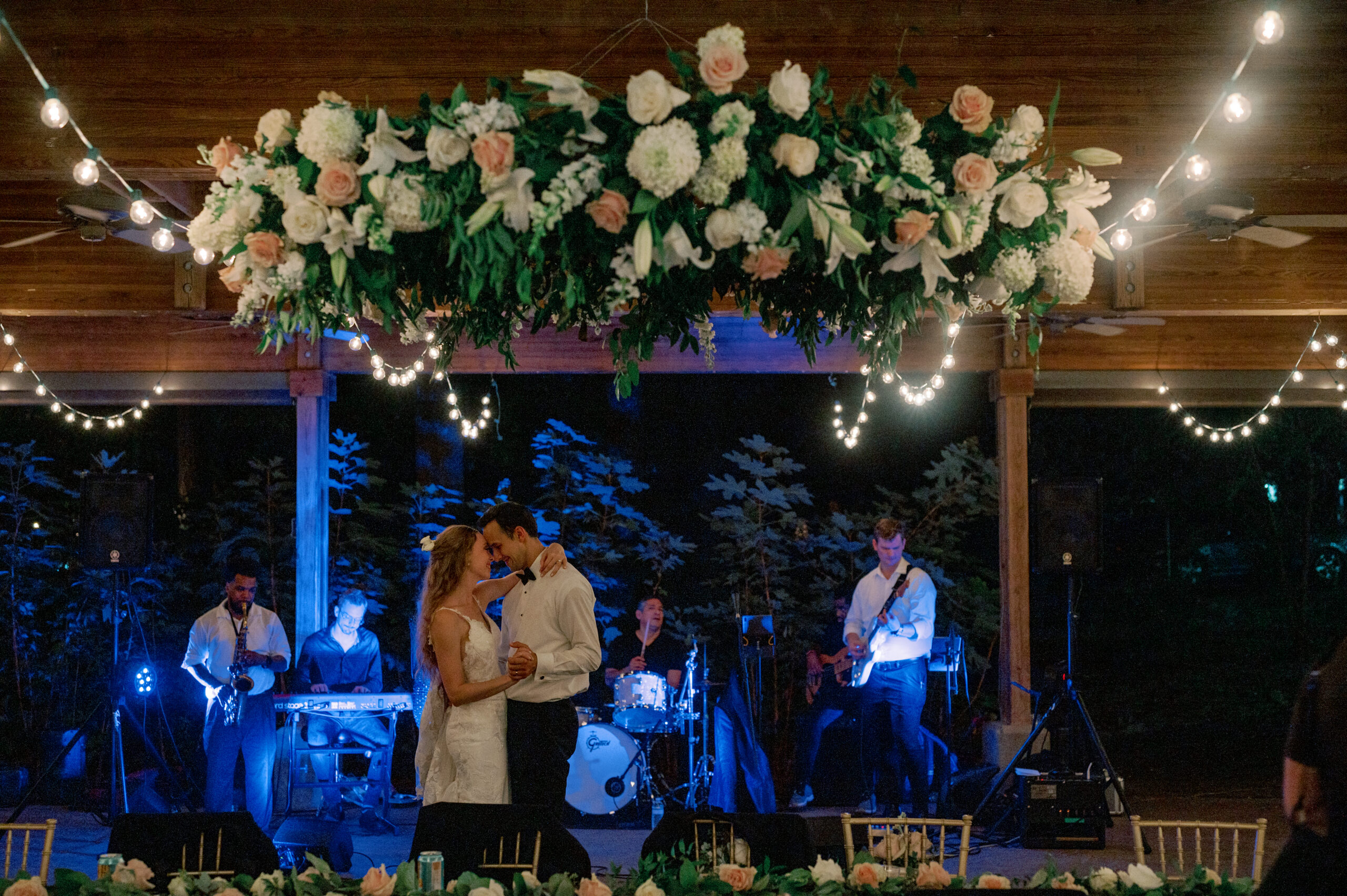 The couple shares a private last dance together at Aldridge Garden.