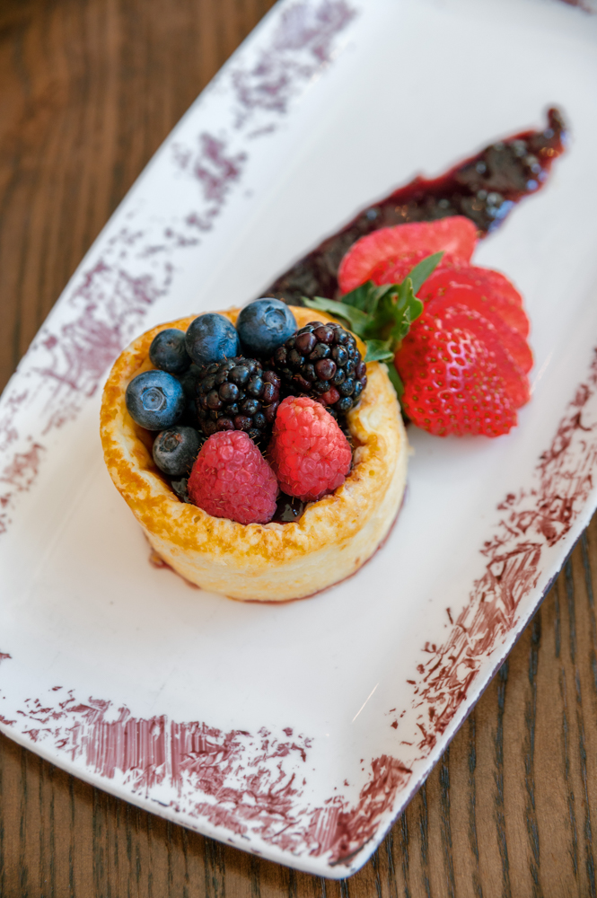 A dessert is plated by Grand Bohemian Hotel Mountain Brook.