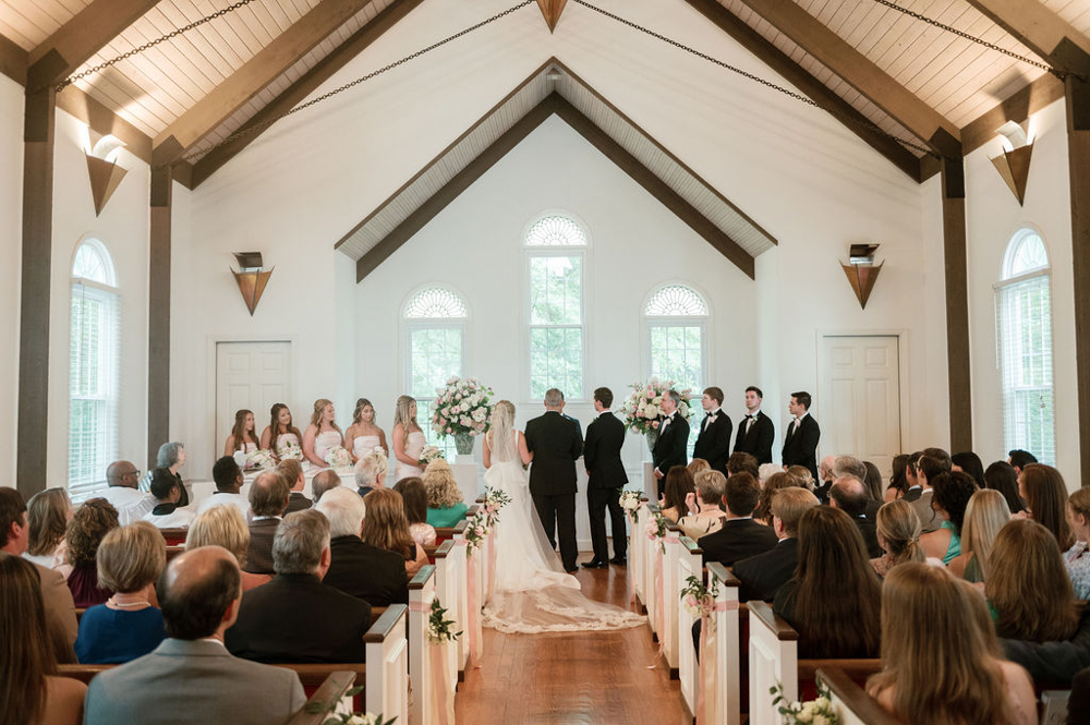 The couple is married in the wedding chapel in Alabama.