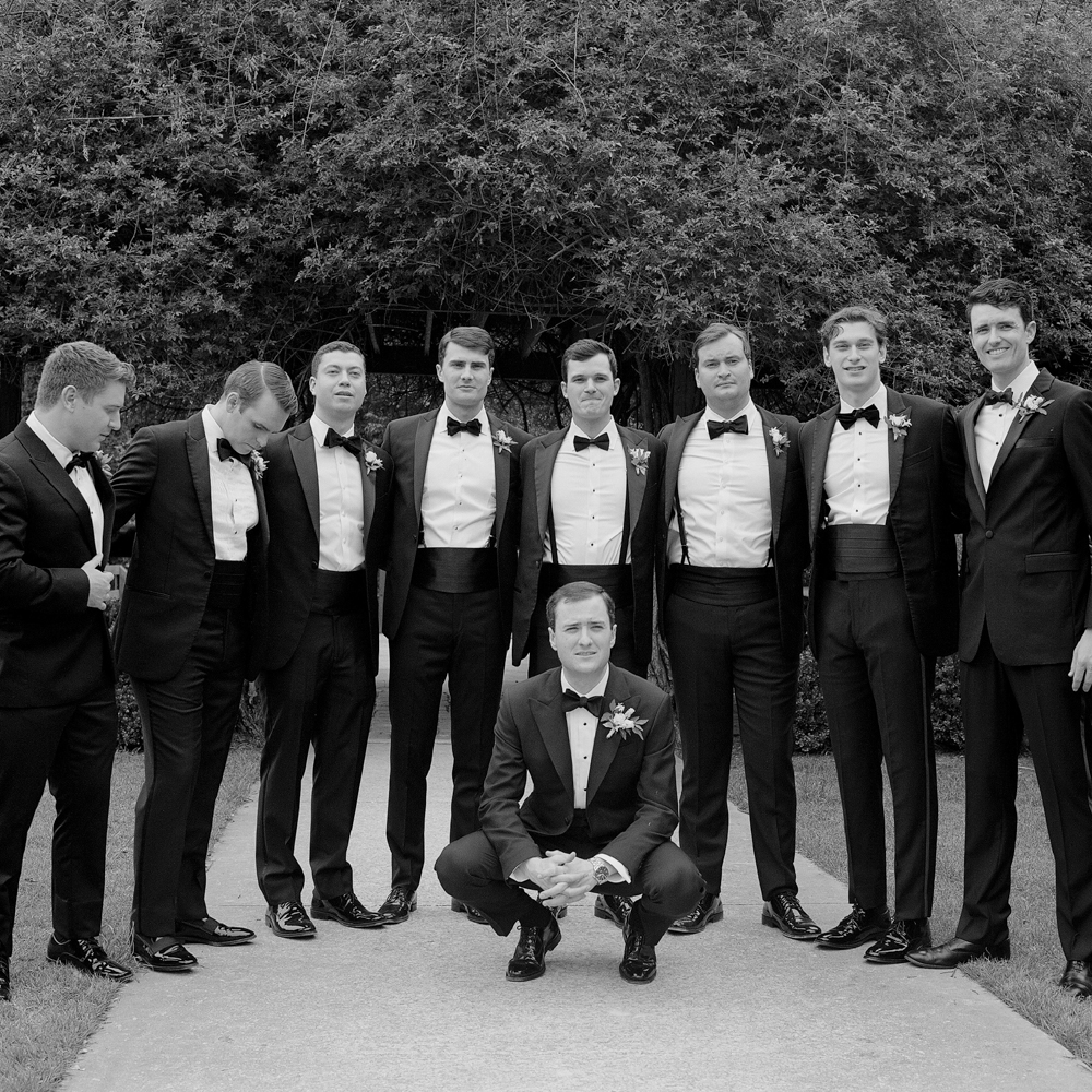 The groomsmen gather before the wedding ceremony in Birmingham, Alabama.